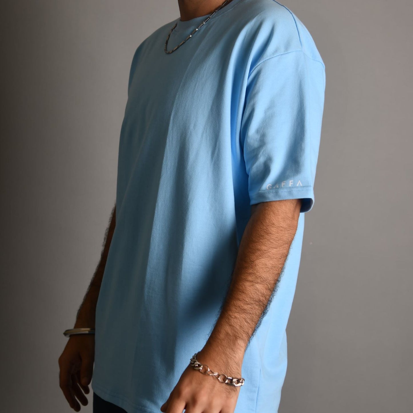 Sky Blue | 100% Cotton Terry Oversized Fit T shirt